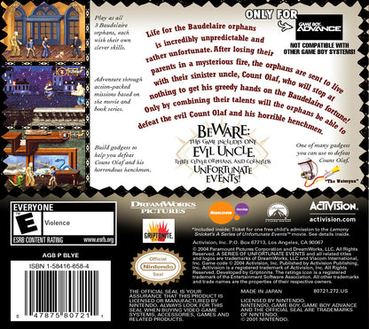 Lemony Snicket's A Series of Unfortunate Events Gameboy Advance