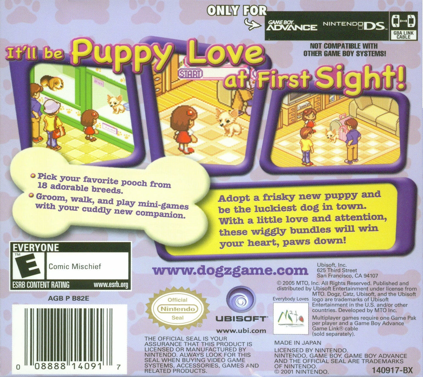 Dogz GameBoy Advance