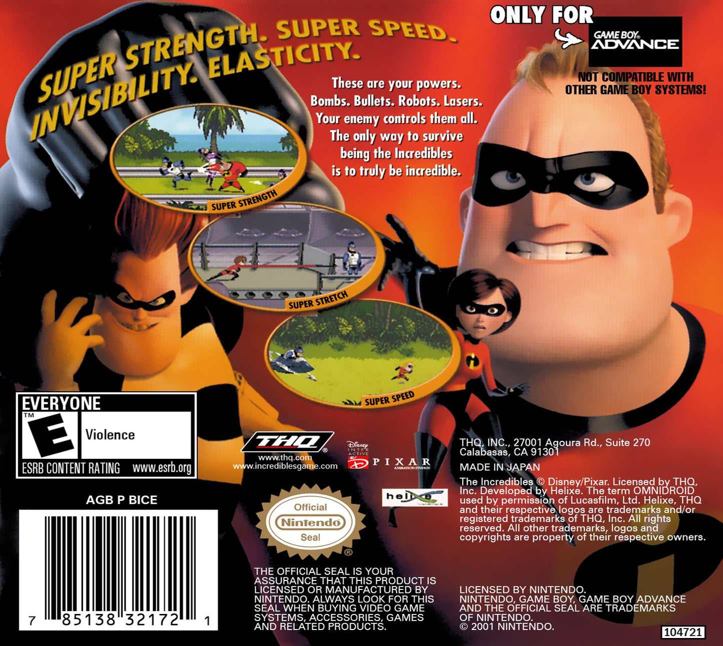The Incredibles GameBoy Advance