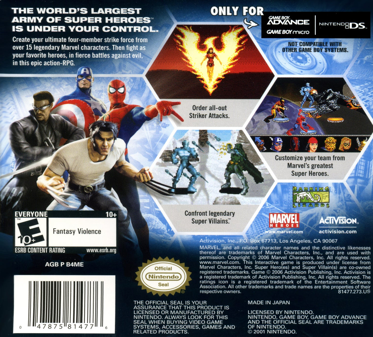 Marvel Ultimate Alliance GameBoy Advance