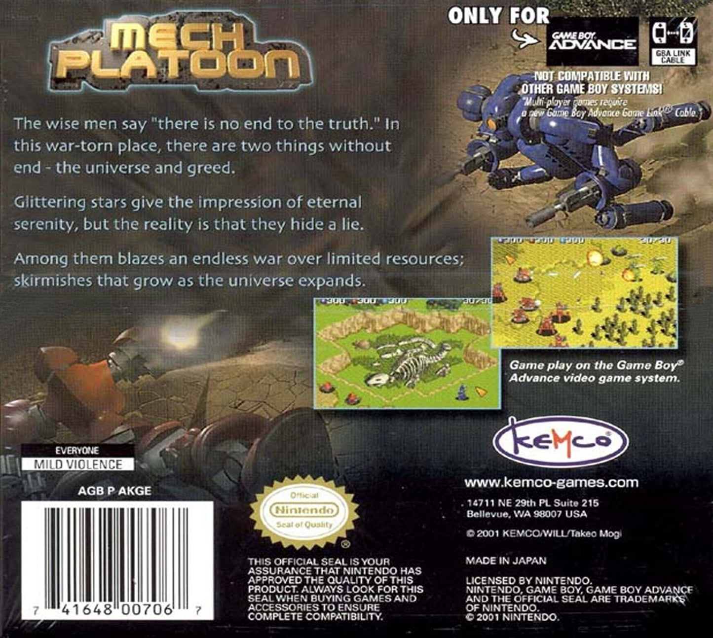 Mech Platoon GameBoy Advance
