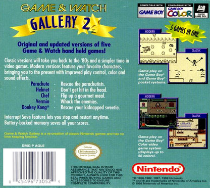 Game And Watch Gallery 2 GameBoy Color
