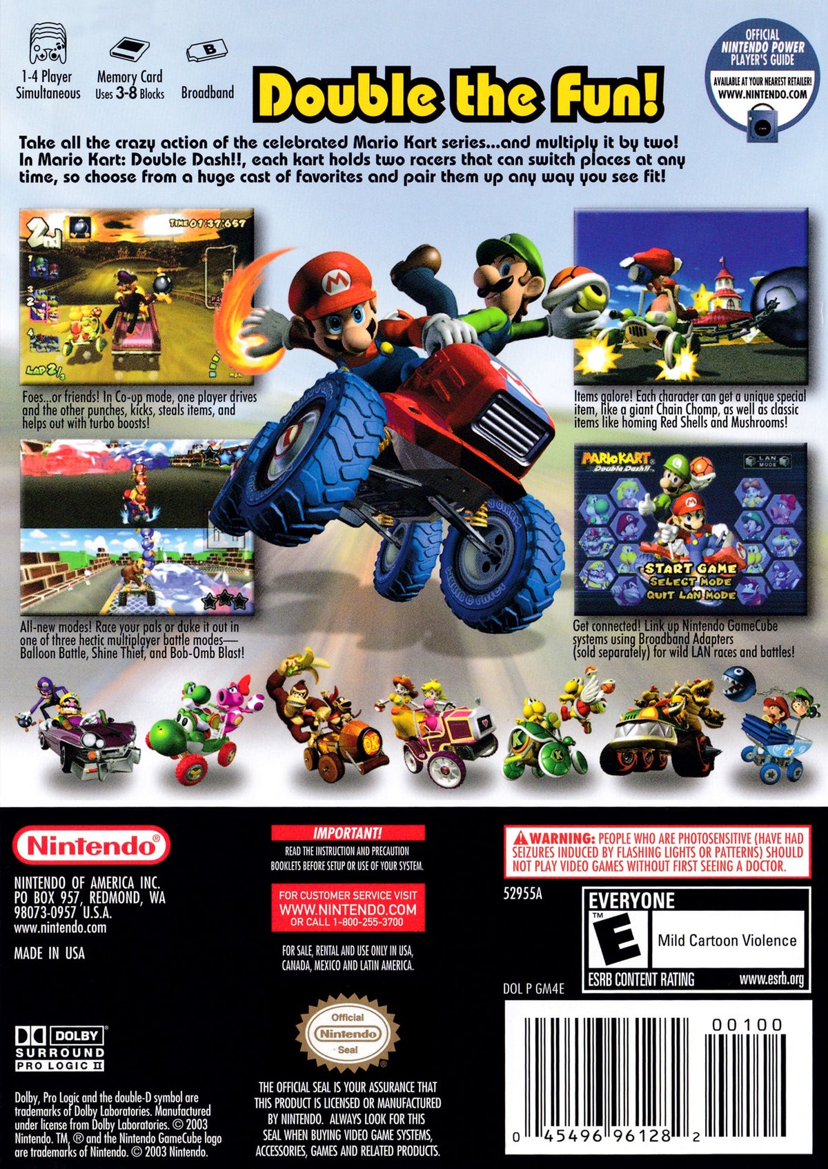 Mario Kart: Double Dash Gamecube