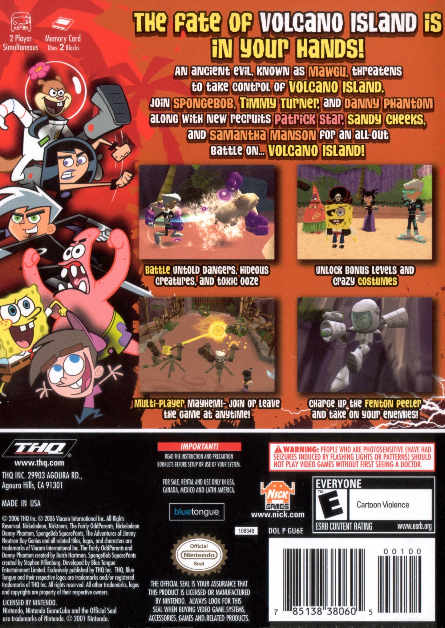 Nicktoons Battle for Volcano Island Gamecube