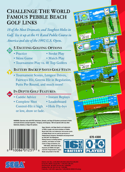 Pebble Beach Golf Links Sega Genesis