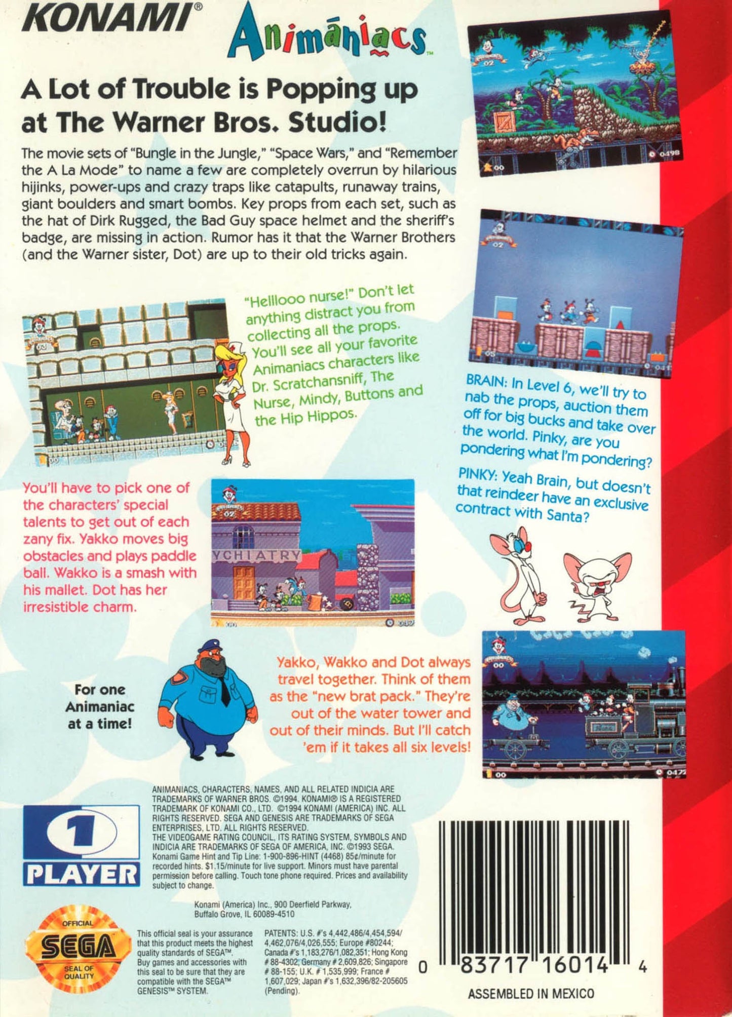 Animaniacs Sega Genesis