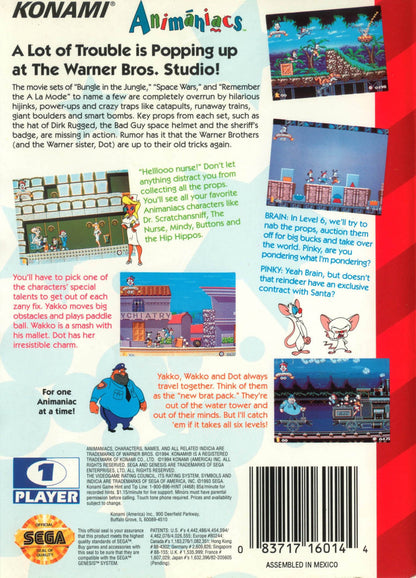 Animaniacs Sega Genesis