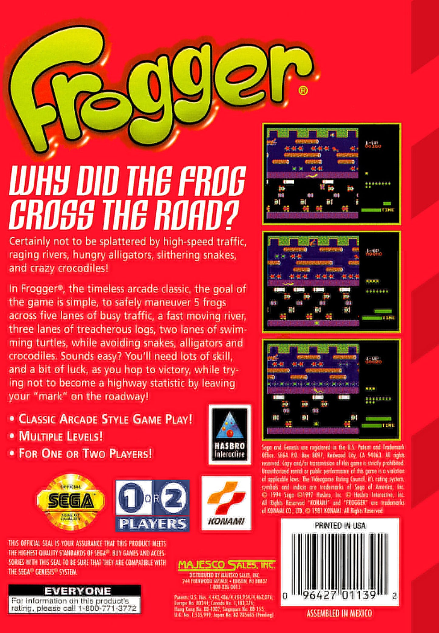 Frogger Sega Genesis