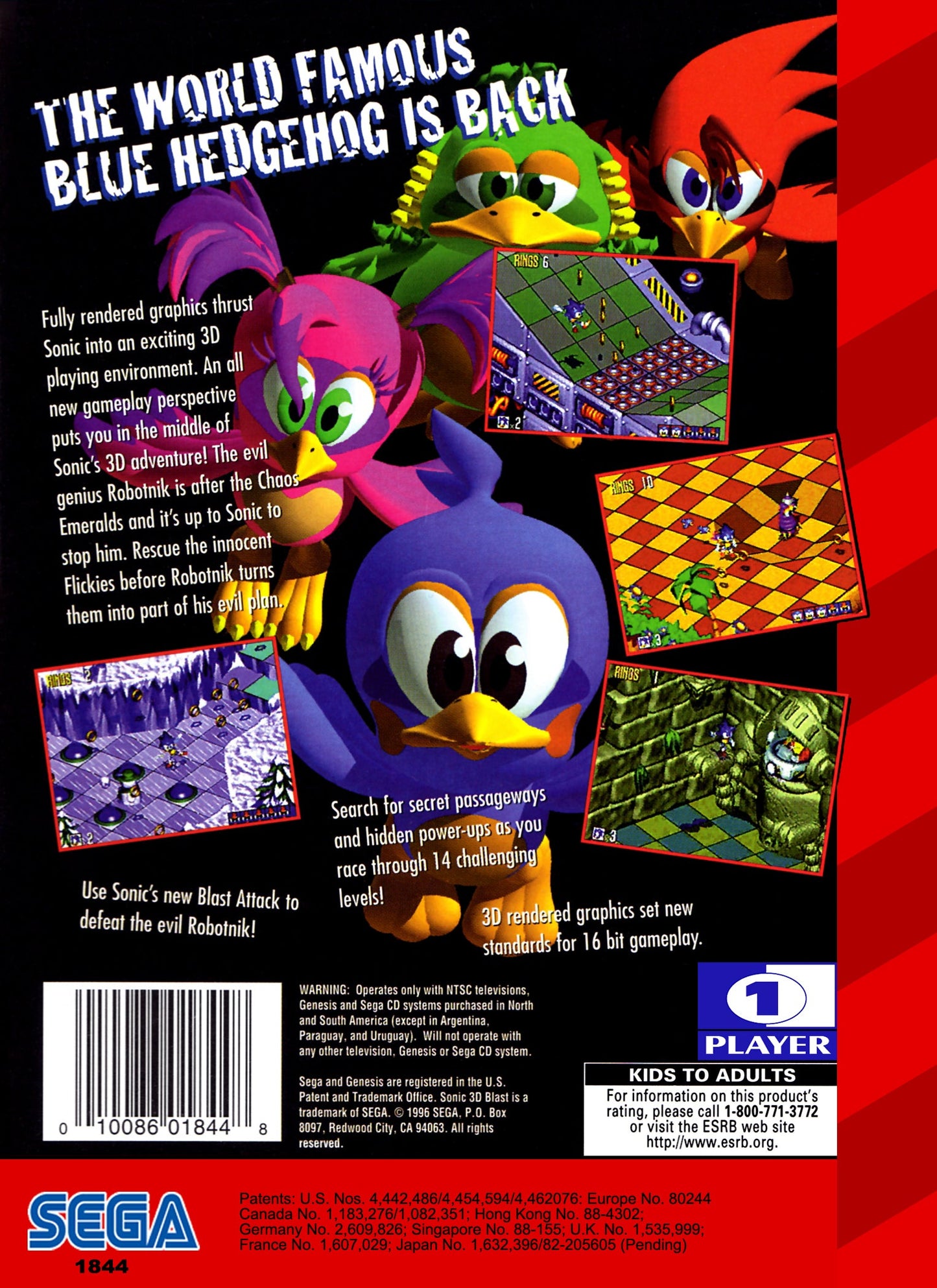Sonic 3D Blast Sega Genesis
