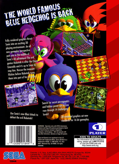 Sonic 3D Blast Sega Genesis