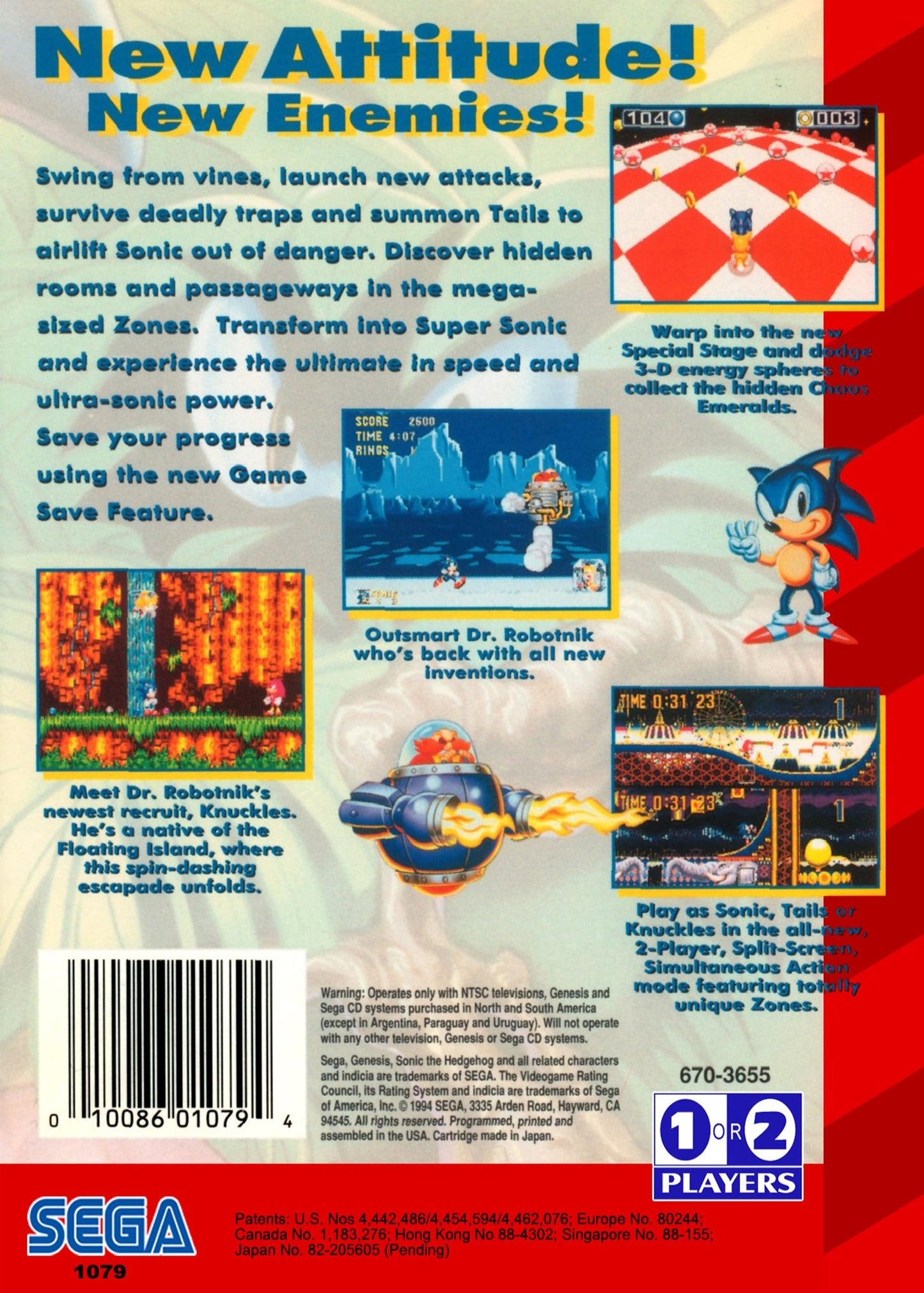 Sonic The Hedgehog 3 Sega Genesis