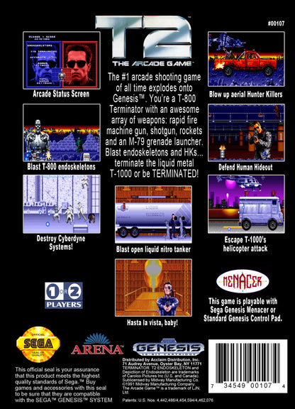 T2 The Arcade Game Sega Genesis