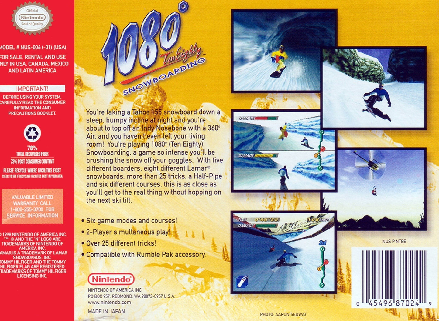 1080 Snowboarding Nintendo 64