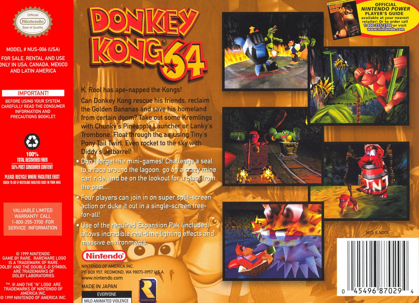 Donkey Kong 64 Nintendo 64