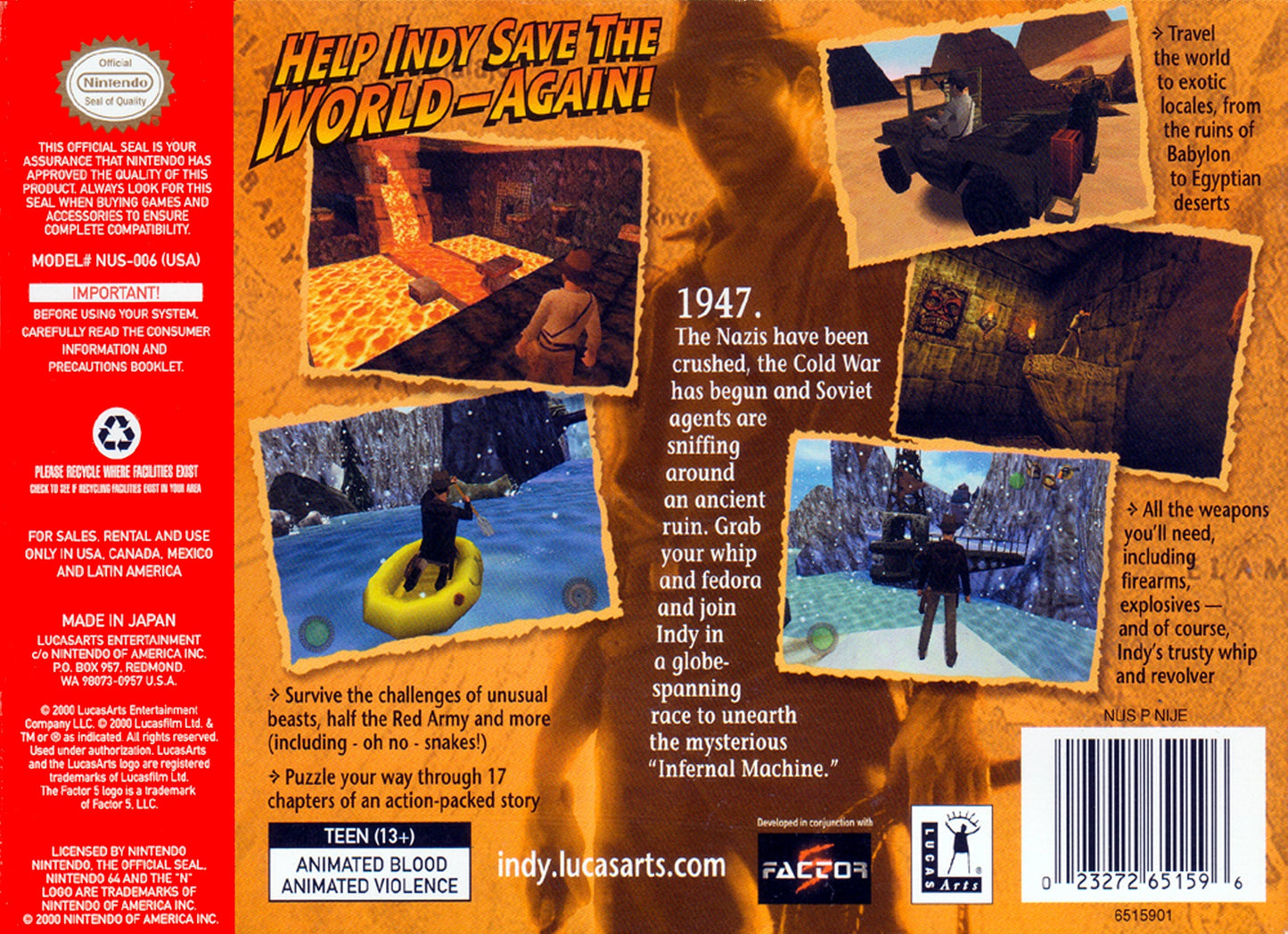 Indiana Jones Infernal Machine Nintendo 64