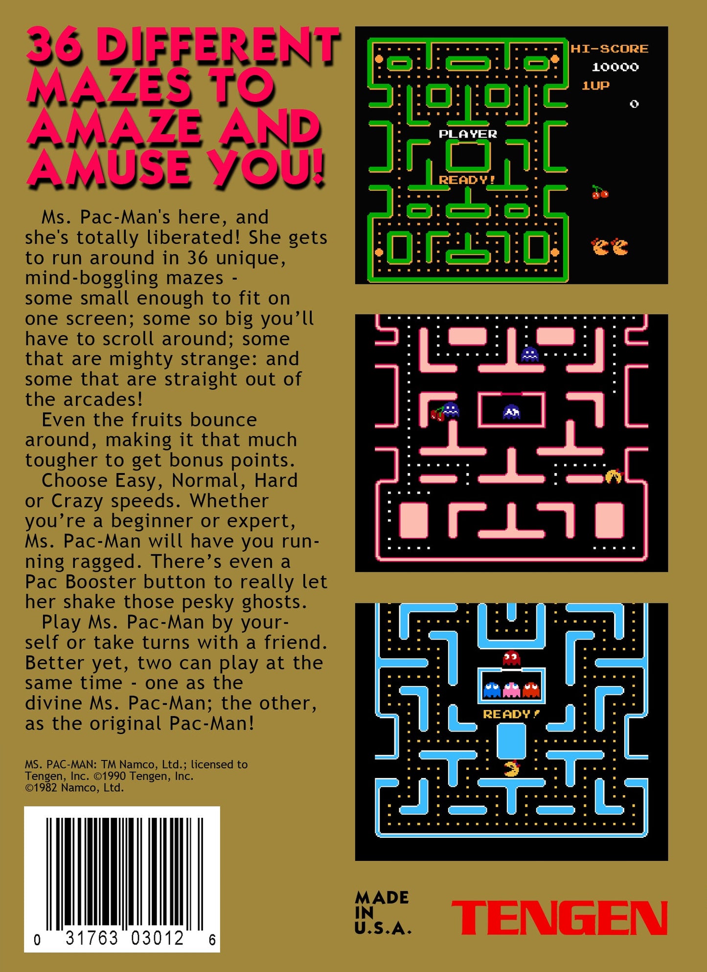 Ms. Pac-Man [Tengen] NES