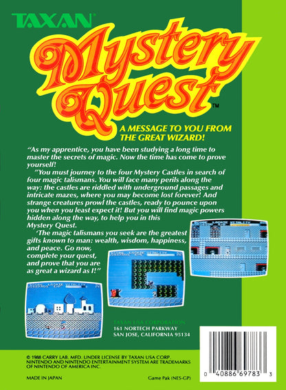 Mystery Quest NES