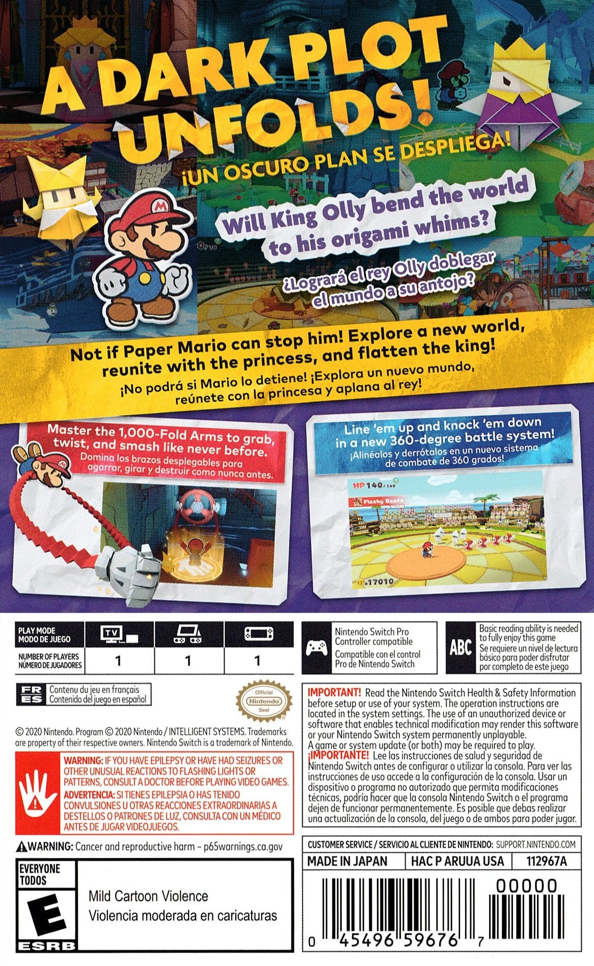 Paper Mario: The Origami King Nintendo Switch