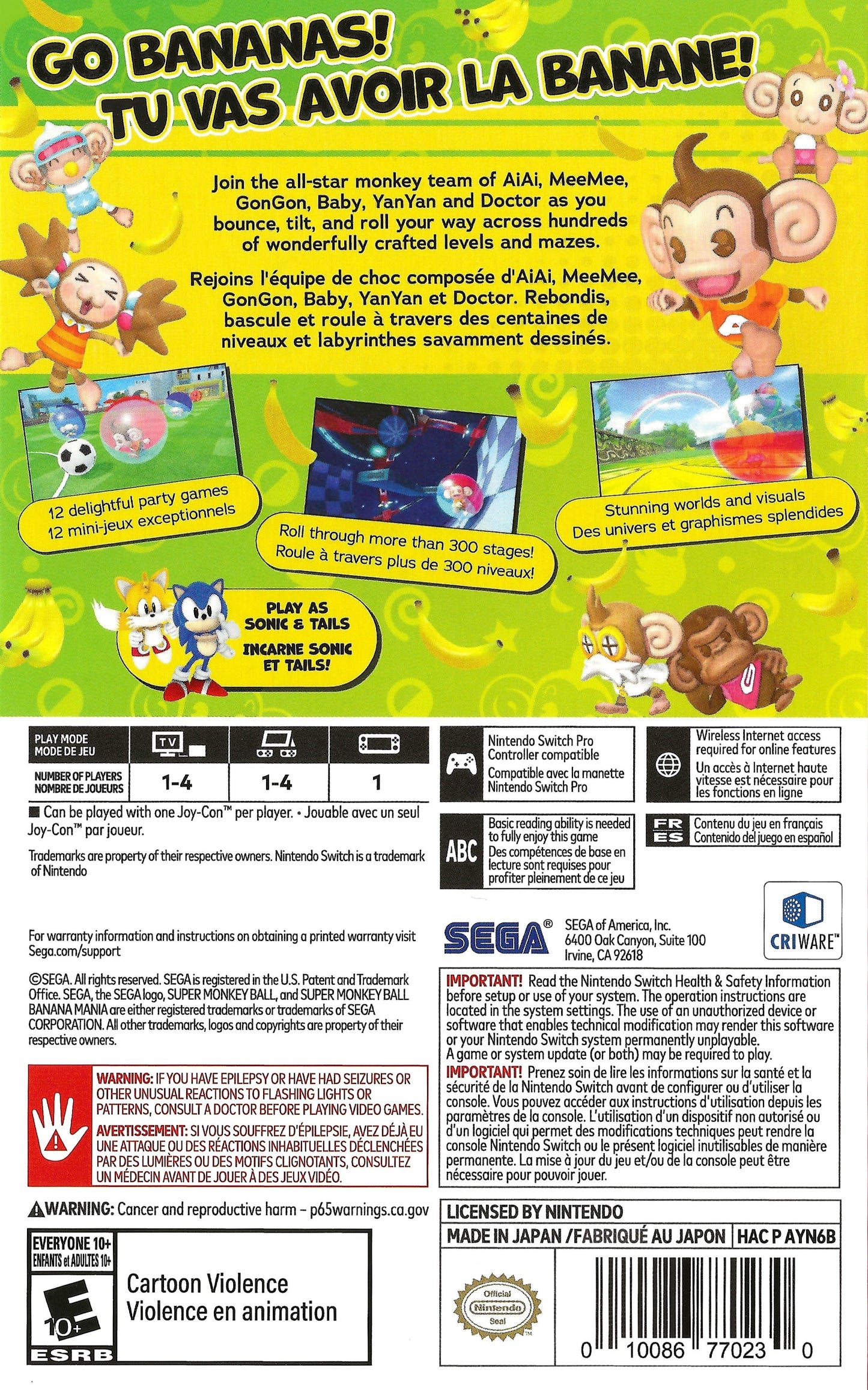 Super Monkey Ball Banana Mania [Anniversary Edition] Nintendo Switch