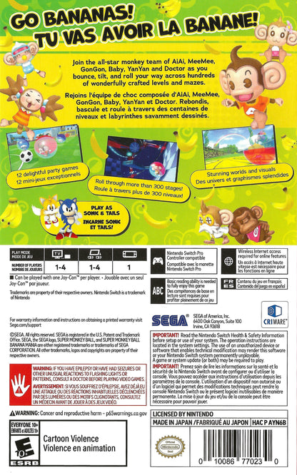 Super Monkey Ball Banana Mania [Anniversary Edition] Nintendo Switch