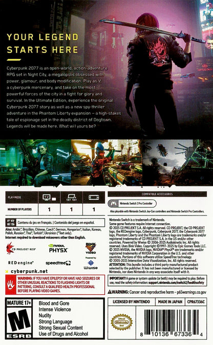 Cyberpunk 2077: Ultimate Edition Nintendo Switch 2