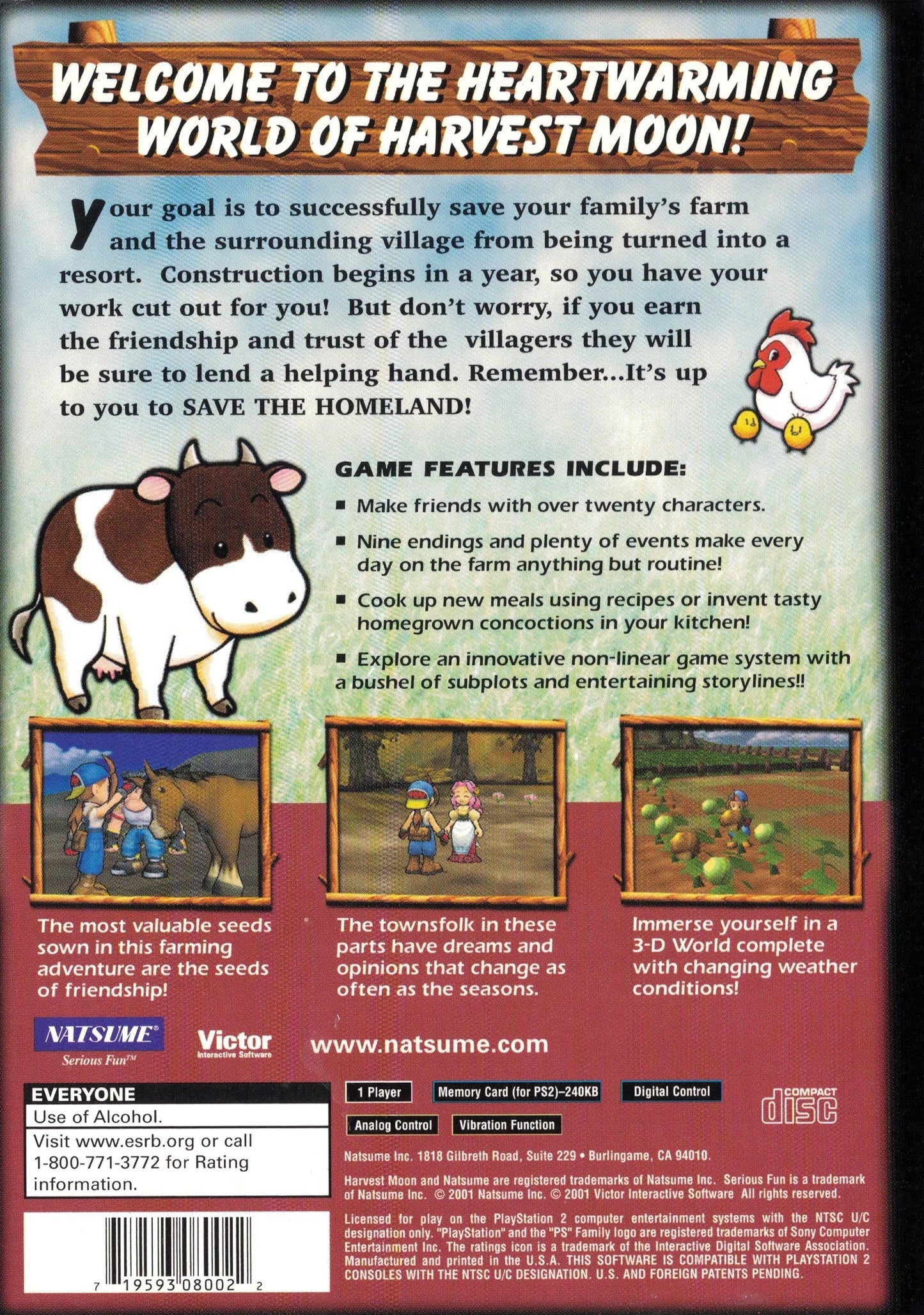 Harvest Moon Save the Homeland Playstation 2
