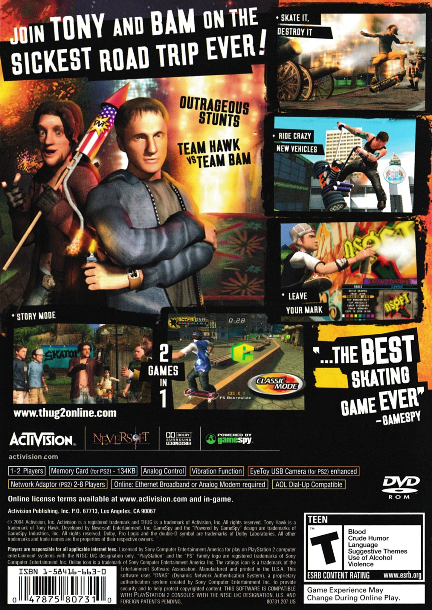 Tony Hawk Underground 2 Playstation 2