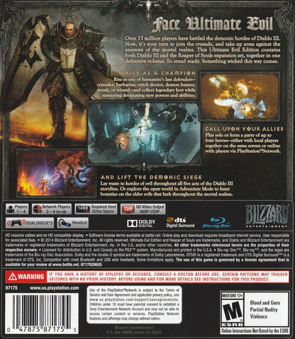 Diablo III [Ultimate Evil Edition] Playstation 3