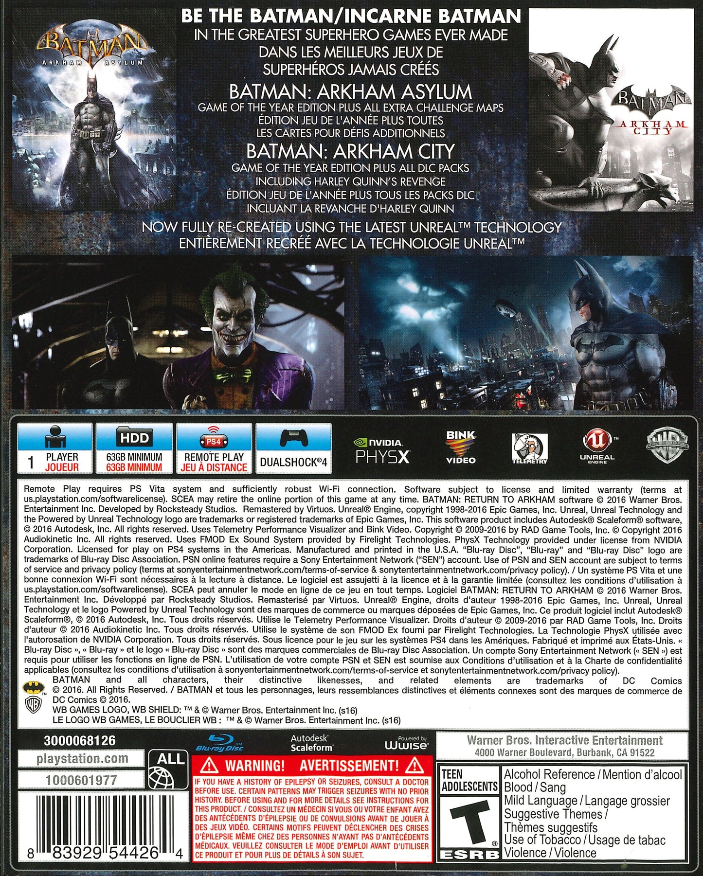 Batman: Return to Arkham Playstation 4