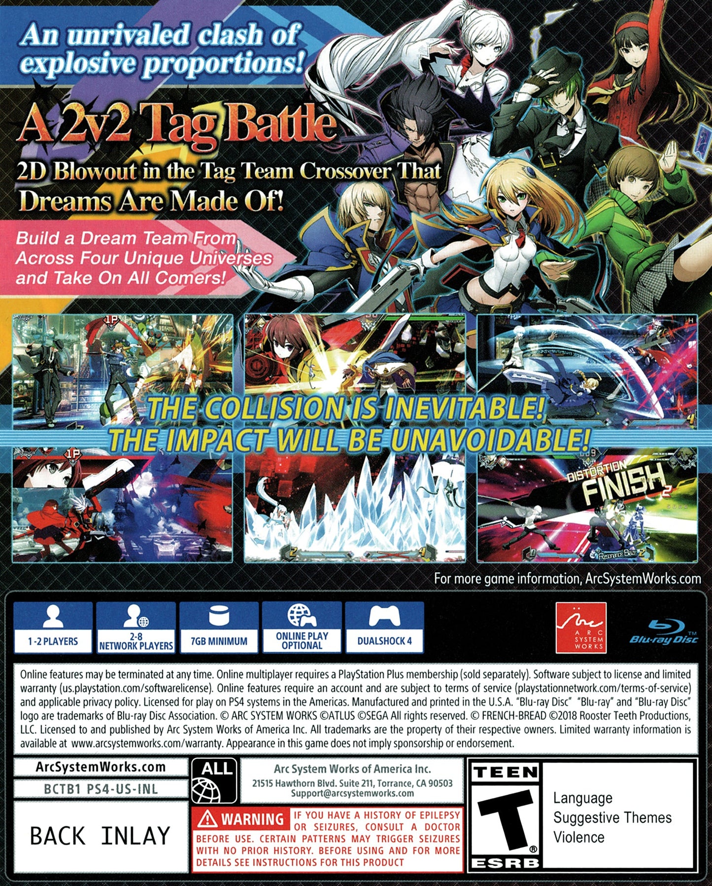 BlazBlue Cross Tag Battle Playstation 4