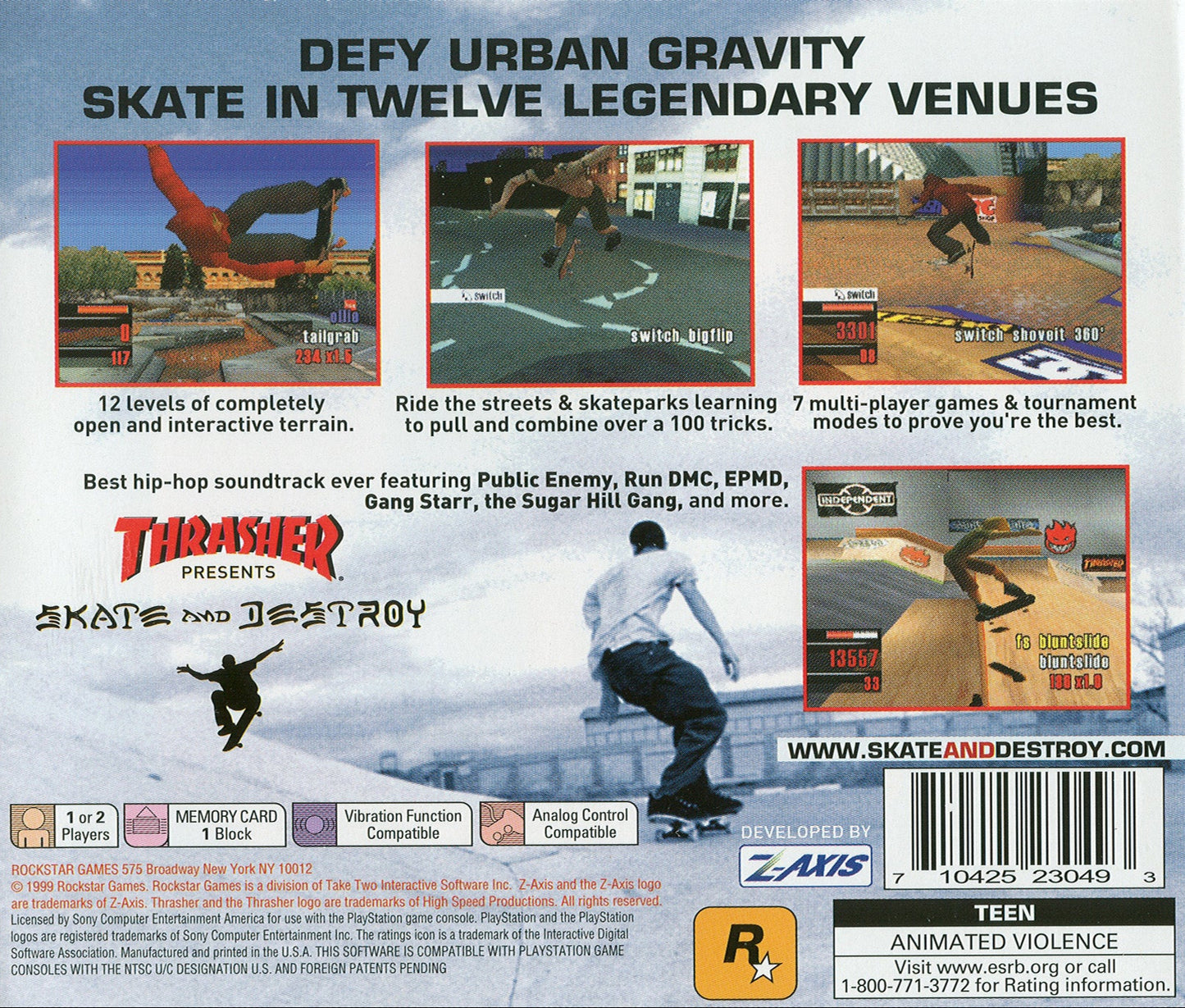 Thrasher Skate and Destroy Playstation