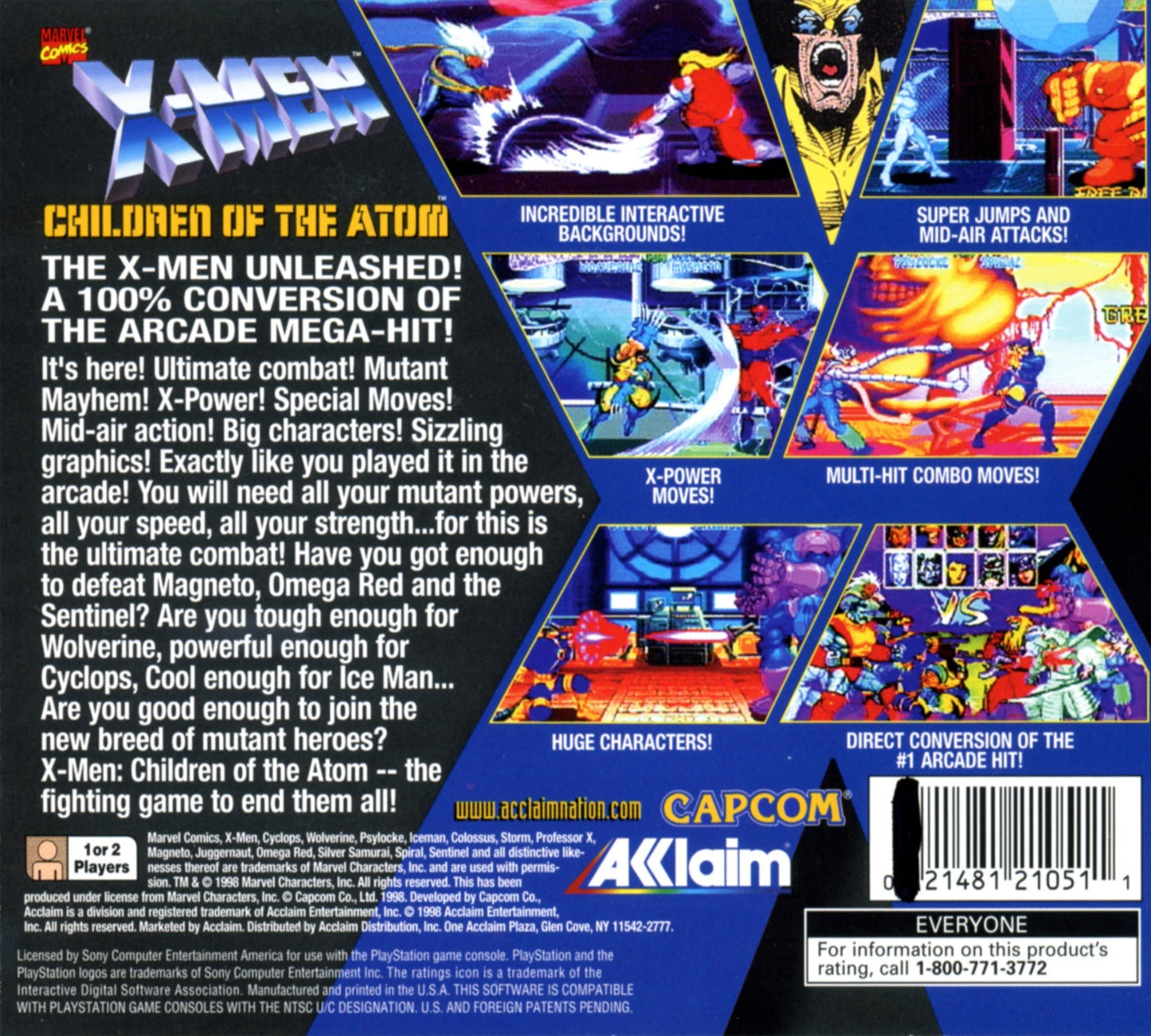 X-Men Children of the Atom Playstation
