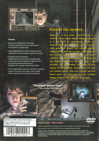 Fatal Frame Playstation 2