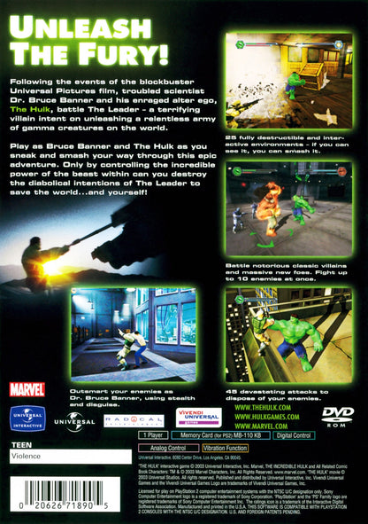 Hulk Playstation 2