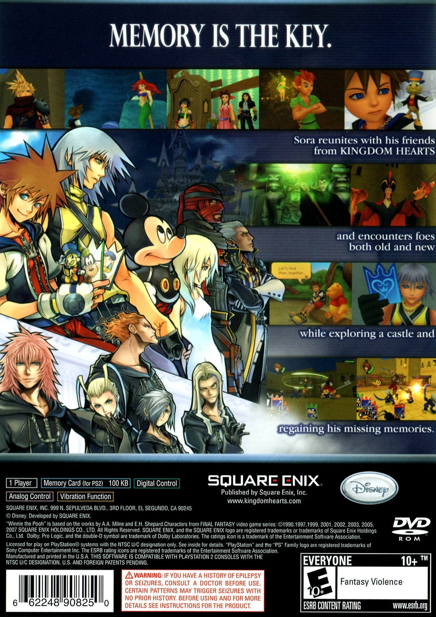 Kingdom Hearts RE Chain Of Memories Playstation 2
