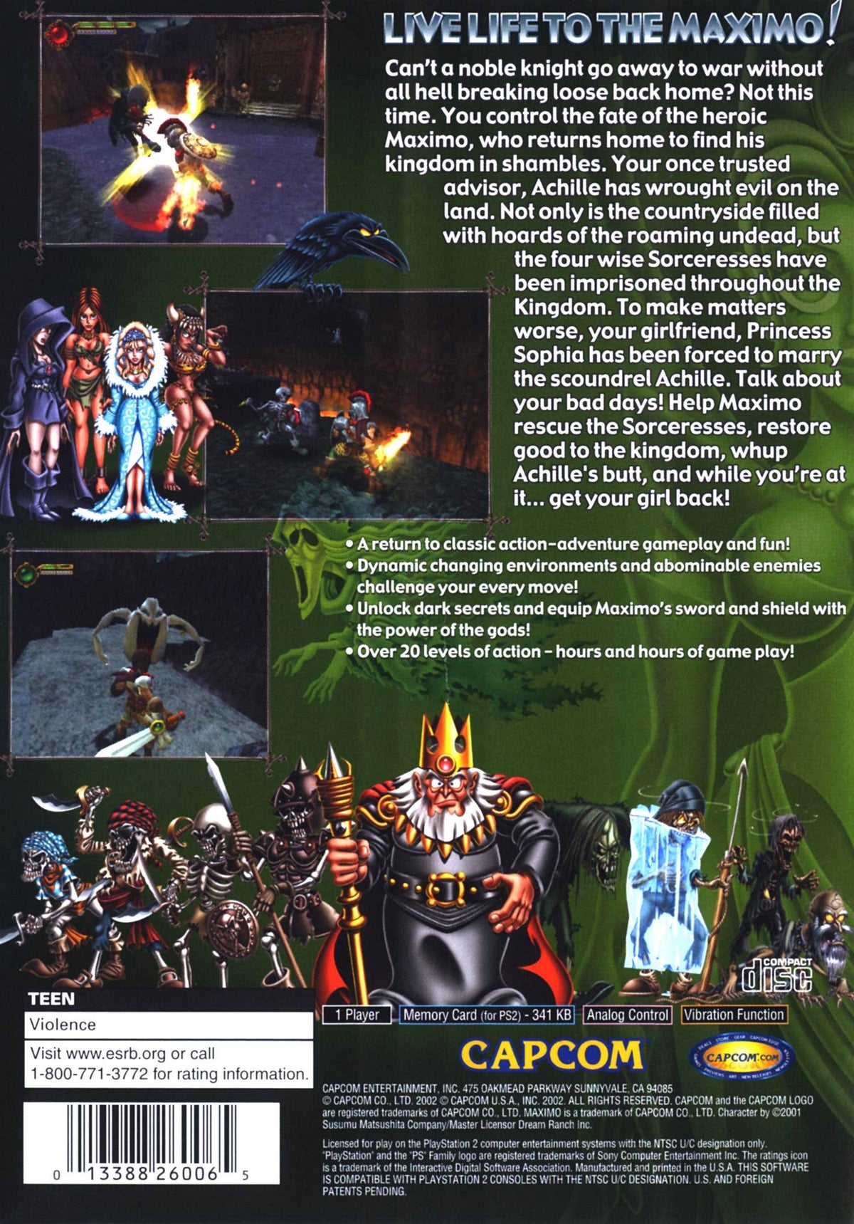Maximo Ghosts to Glory Playstation 2
