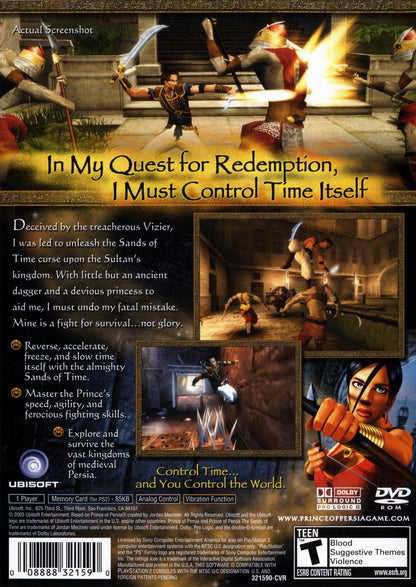 Prince Of Persia Sands Of Time Playstation 2