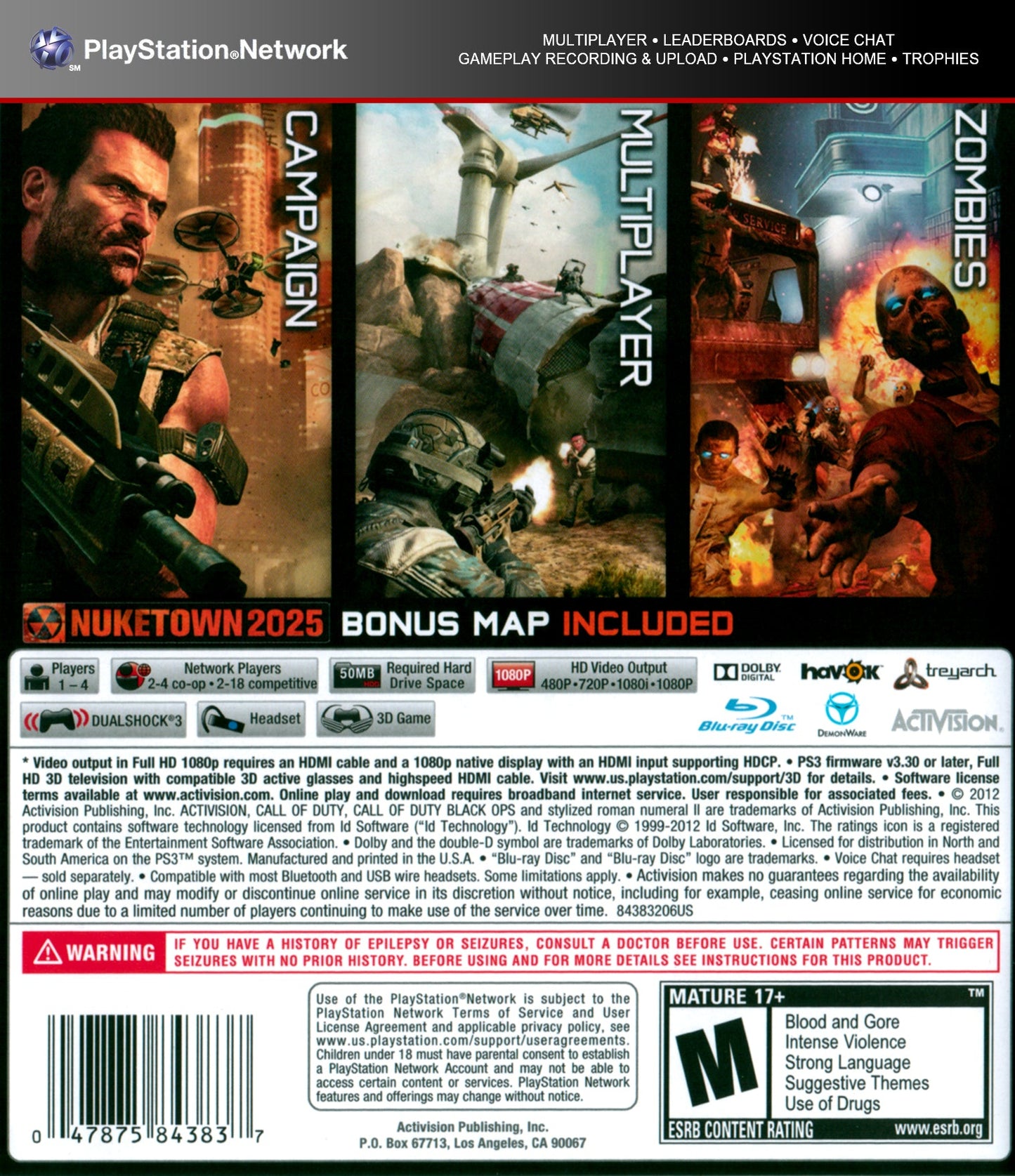 Call Of Duty Black Ops II Playstation 3