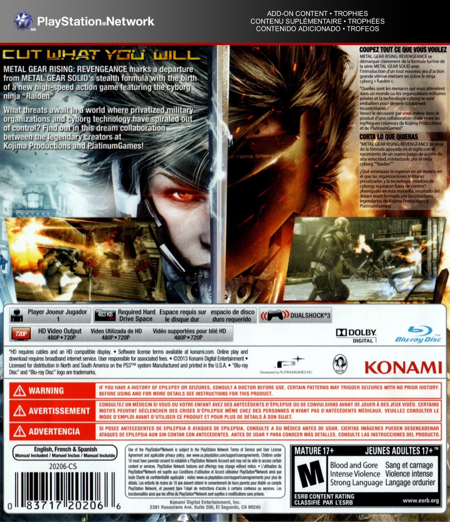 Metal Gear Rising: Revengeance Playstation 3