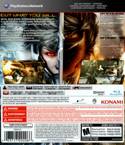 Metal Gear Rising: Revengeance Playstation 3