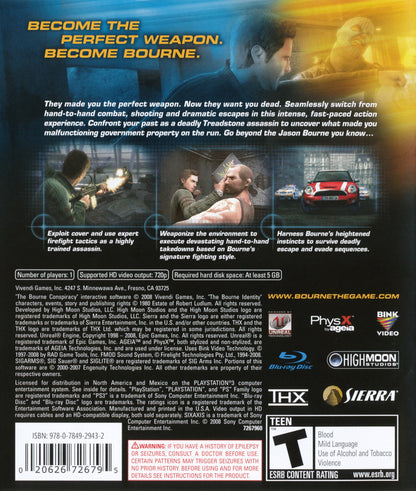 Robert Ludlum's The Bourne Conspiracy Playstation 3