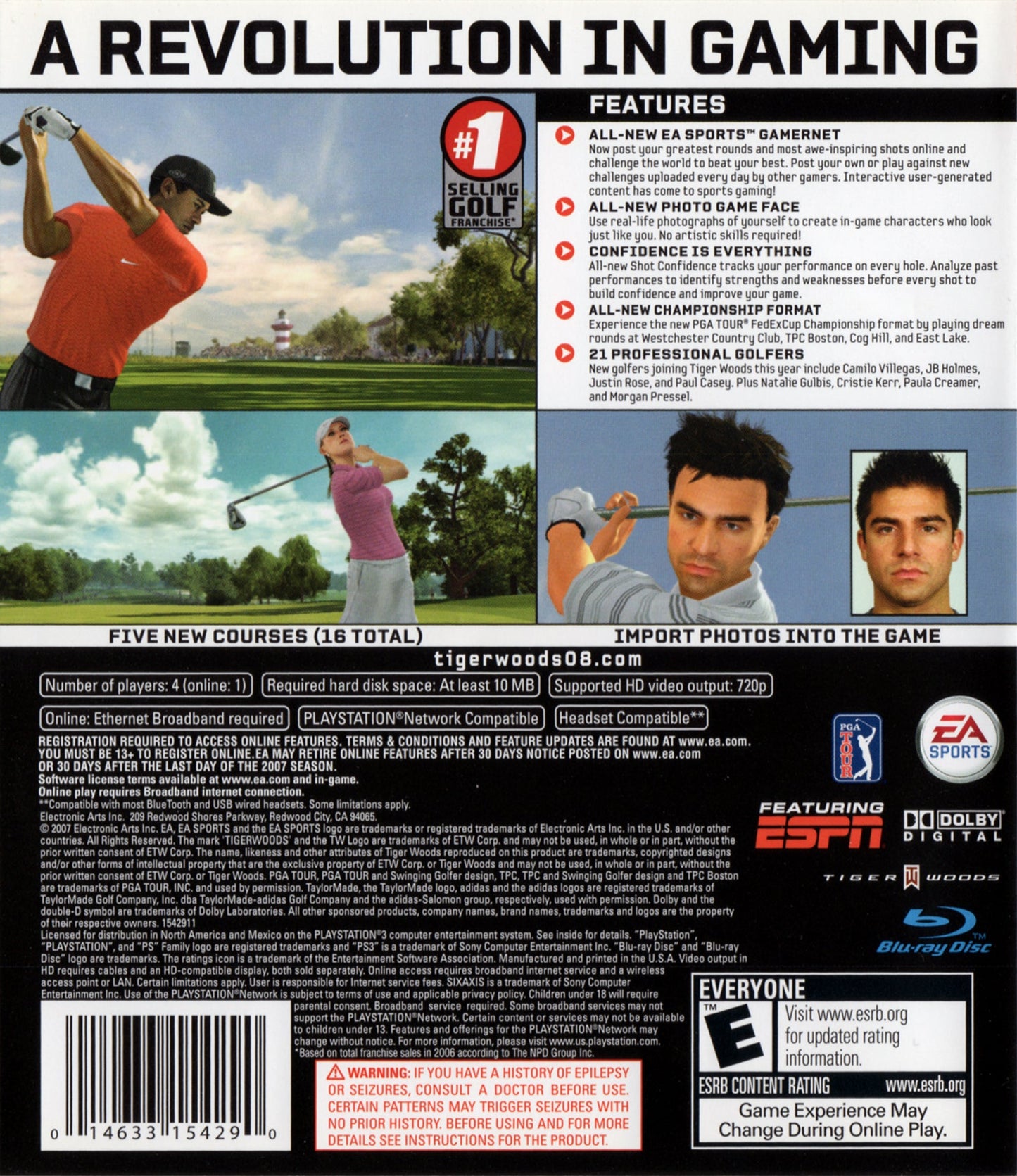 Tiger Woods PGA Tour 08 Playstation 3
