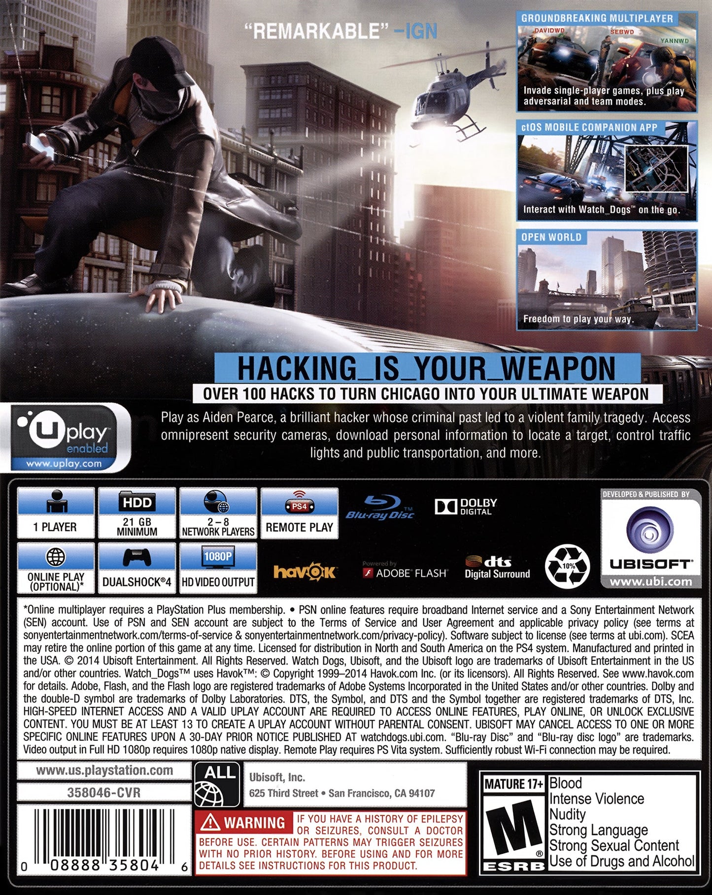 Watch Dogs Playstation 4