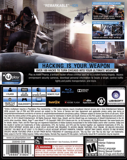 Watch Dogs Playstation 4