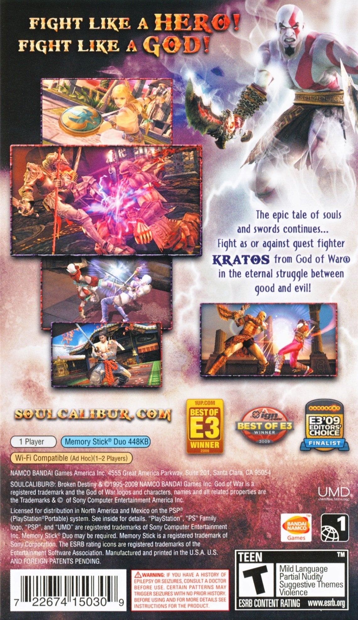 Soul Calibur: Broken Destiny PSP