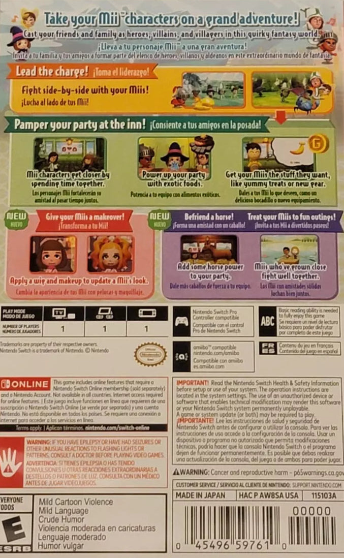 Miitopia Nintendo Switch