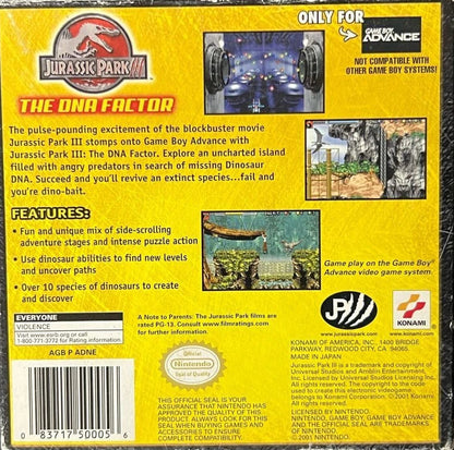 Jurassic Park III DNA Factor GameBoy Advance