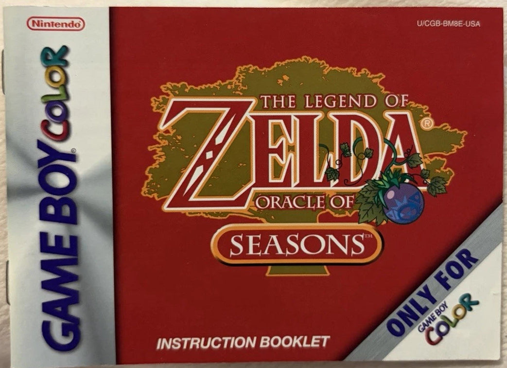 Zelda Oracle of Seasons Manual GameBoy Color