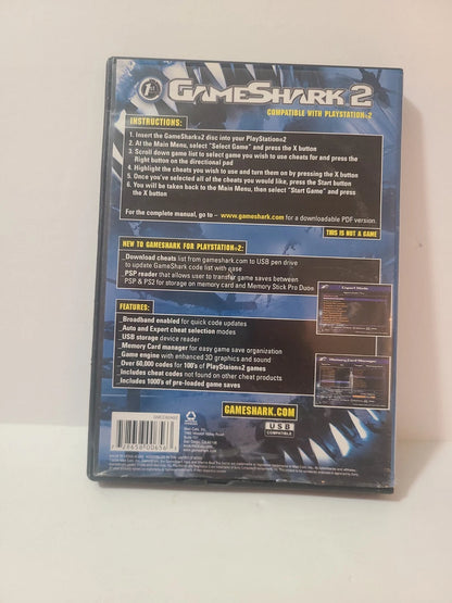 GameShark 2 V1.1 Cheat Codes PlayStation 2 PS2 Disc w Case and Manual