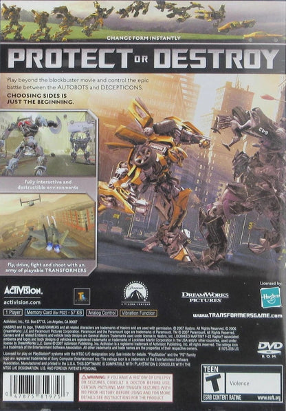 Transformers: The Game Playstation 2
